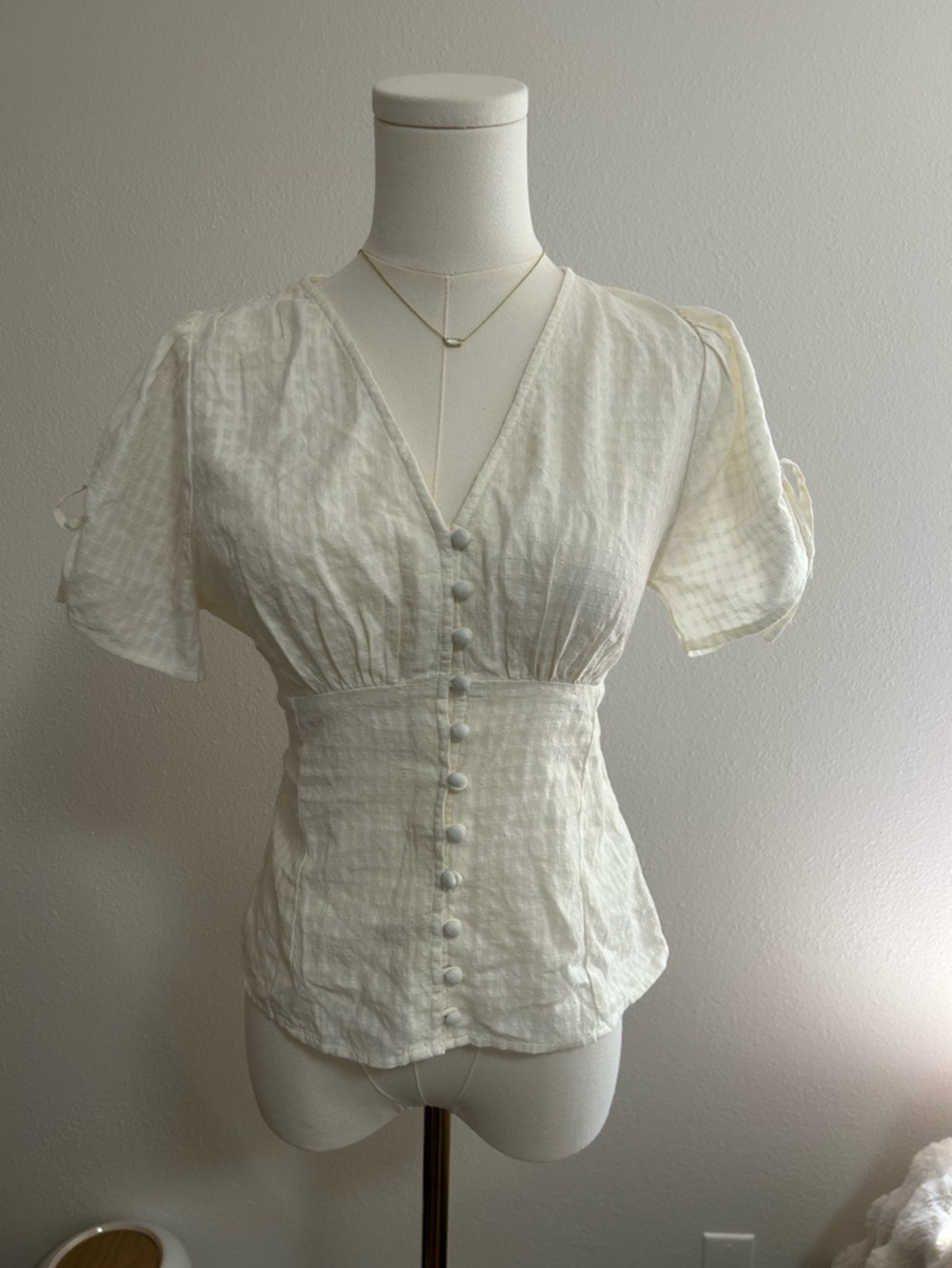 Madewell Cream Button-Up Blouse